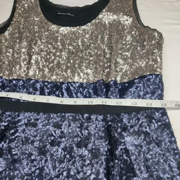 Madewell Broadway & Broome Sequin Colorblock Mini Cocktail Party Dress 8 Holiday - Picture 13 of 14